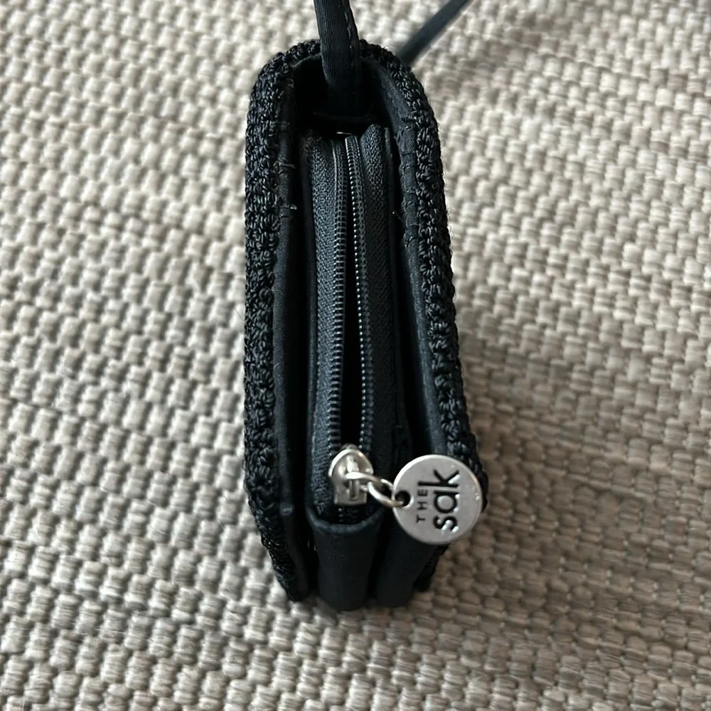 The Sak black crochet Small wallet bag